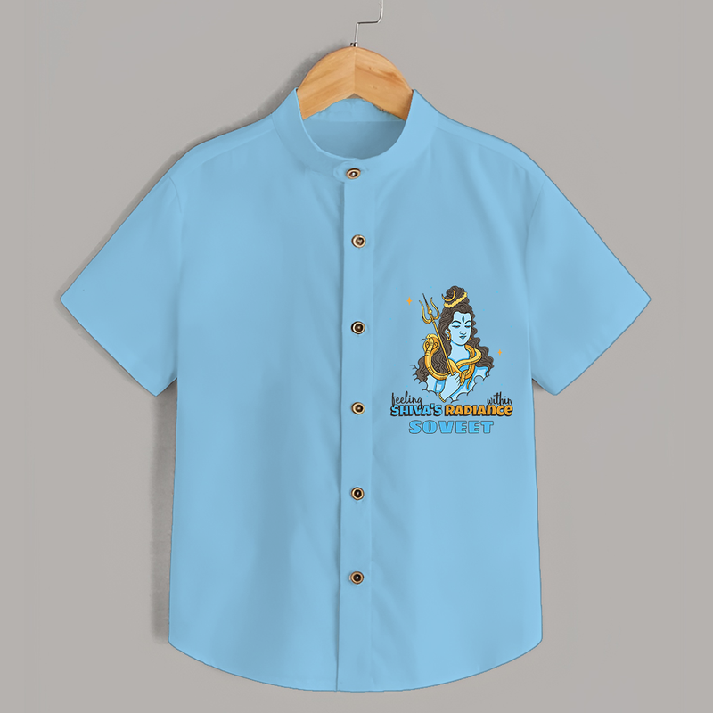 Feeling Within Shiva's Radiance - Shiva Themed Shirt For Babies - SKY BLUE - 0 - 6 Months Old (Chest 21")