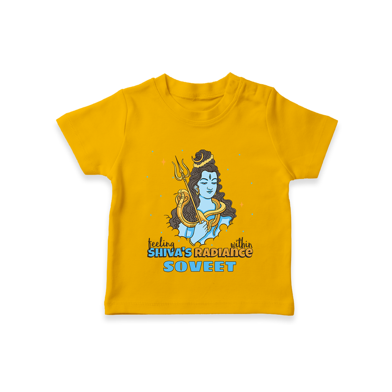 Feeling Within Shiva's Radiance - Shiva Themed T-Shirt For Babies - CHROME YELLOW - 0 - 5 Months Old (Chest 17")