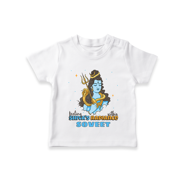 Feeling Within Shiva's Radiance - Shiva Themed T-Shirt For Babies - WHITE - 0 - 5 Months Old (Chest 17")