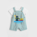 Om Namah Shivay - Shiva Themed Dungaree For Babies - ARCTIC BLUE - 0 - 3 Months Old (Chest 17")