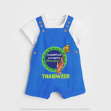 Vel Vel Murugan – Name Personalised Kids Dungaree - COBALT BLUE - 0 - 5 Months Old (Chest 18")