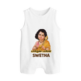 Palani Murugan Baby Blessings – Personalised Kids Romper Suit - WHITE - 0 - 5 Months Old (Chest 18")
