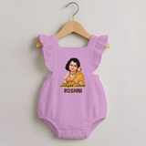 Palani Murugan Baby Blessings – Personalised Kids Romper Frock - BABY PINK - 0 - 3 Months Old (Chest 19")