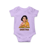 Palani Murugan Baby Blessings – Personalised Kids Romper - LILAC - New Born (Chest 14")