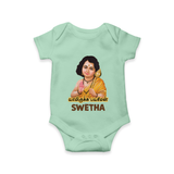 Palani Murugan Baby Blessings – Personalised Kids Romper - MINT GREEN - New Born (Chest 14")