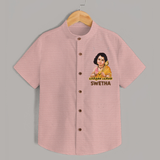 Palani Murugan Baby Blessings – Personalised Kids Shirt - PEACH - 0 - 6 Months Old (Chest 23")