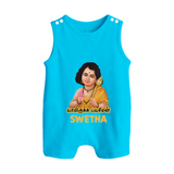 Palani Murugan Baby Blessings – Personalised Kids Romper Suit - SKY BLUE - 0 - 5 Months Old (Chest 18")