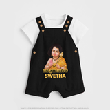 Palani Murugan Baby Blessings – Personalised Kids Dungaree - BLACK - 0 - 5 Months Old (Chest 18")