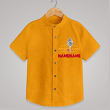 Sarvamum Sarvam Muruga – Personalised Kids Shirt - CHROME YELLOW - 0 - 6 Months Old (Chest 23")