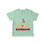 Sarvamum Sarvam Muruga – Personalised Kids T-Shirt - MINT GREEN - 0-5 Months Old (Chest 17")
