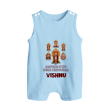 Aarupadai Veedu Murugan – Name Personalised Kids Romper Suit - BABY BLUE - 0 - 5 Months Old (Chest 18")