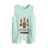 Aarupadai Veedu Murugan – Name Personalised Kids Romper Suit - MINT GREEN - 0 - 5 Months Old (Chest 18")