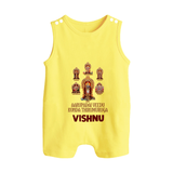 Aarupadai Veedu Murugan – Name Personalised Kids Romper Suit - PASTEL YELLOW - 0 - 5 Months Old (Chest 18")