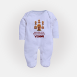 Aarupadai Veedu Murugan – Name Personalised Kids Fullbody Suit - BABY BLUE - New Born (Chest 7.5")