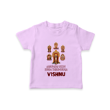 Aarupadai Veedu Murugan – Name Personalised Kids T-Shirt - LILAC - 0-5 Months Old (Chest 17")