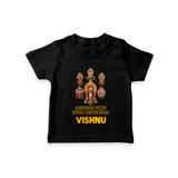 Aarupadai Veedu Murugan – Name Personalised Kids T-Shirt - BLACK - 0-5 Months Old (Chest 17")