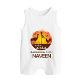 Kaakka Kaakka Kanavel Kaakka – Name Personalised Kids Romper Suit - WHITE - 0 - 5 Months Old (Chest 18")