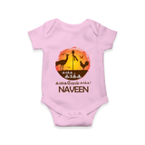 Kaakka Kaakka Kanavel Kaakka – Name Personalised Kids Romper - BABY PINK - New Born (Chest 14")