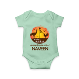 Kaakka Kaakka Kanavel Kaakka – Name Personalised Kids Romper - MINT GREEN - New Born (Chest 14")