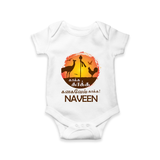 Kaakka Kaakka Kanavel Kaakka – Name Personalised Kids Romper - WHITE - New Born (Chest 14")