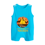 Kaakka Kaakka Kanavel Kaakka – Name Personalised Kids Romper Suit - SKY BLUE - 0 - 5 Months Old (Chest 18")