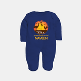 Kaakka Kaakka Kanavel Kaakka – Name Personalised Kids Fullbody Suit - NAVY BLUE - New Born (Chest 7.5")