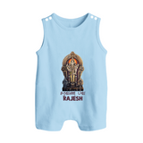 Saravanan Paada – Murugan Devotional Personalised Kids Romper Suit - BABY BLUE - 0 - 5 Months Old (Chest 18")