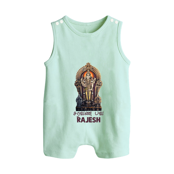 Saravanan Paada – Murugan Devotional Personalised Kids Romper Suit - MINT GREEN - 0 - 5 Months Old (Chest 18")