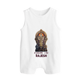 Saravanan Paada – Murugan Devotional Personalised Kids Romper Suit - WHITE - 0 - 5 Months Old (Chest 18")