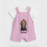 Saravanan Paada – Murugan Devotional Personalised Kids Dungaree - BABY PINK - 0 - 5 Months Old (Chest 18")