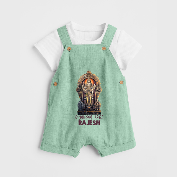 Saravanan Paada – Murugan Devotional Personalised Kids Dungaree - MINT GREEN - 0 - 5 Months Old (Chest 18")