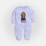 Saravanan Paada – Murugan Devotional Personalised Kids Fullbody Suit - BABY BLUE - New Born (Chest 7.5")