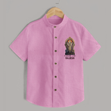Saravanan Paada – Murugan Devotional Personalised Kids Shirt - BABY PINK - 0 - 6 Months Old (Chest 23")