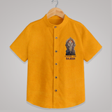 Saravanan Paada – Murugan Devotional Personalised Kids Shirt - CHROME YELLOW - 0 - 6 Months Old (Chest 23")
