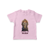 Saravanan Paada – Murugan Devotional Personalised Kids T-Shirt - BABY PINK - 0-5 Months Old (Chest 17")