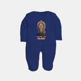 Saravanan Paada – Murugan Devotional Personalised Kids Fullbody Suit - NAVY BLUE - New Born (Chest 7.5")