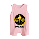 Yamarukka Bayamen – Vel Murugan Personalised Kids Romper Suit - BABY PINK - 0 - 5 Months Old (Chest 18")