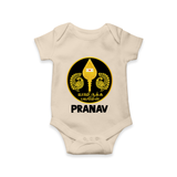 Yamarukka Bayamen – Vel Murugan Personalised Kids Romper - IVORY - New Born (Chest 14")
