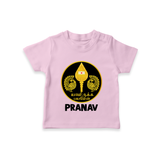 Yamarukka Bayamen – Vel Murugan Personalised Kids T-Shirt - BABY PINK - 0-5 Months Old (Chest 17")