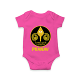 Yamarukka Bayamen – Vel Murugan Personalised Kids Romper - HOT PINK - New Born (Chest 14")