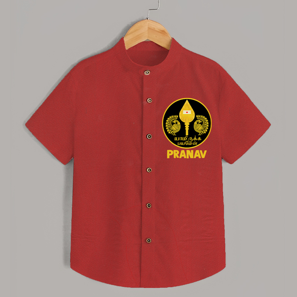 Yamarukka Bayamen – Vel Murugan Personalised Kids Shirt - RED - 0 - 6 Months Old (Chest 23")