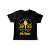 Yamarukka Bayamen – Vel Murugan Personalised Kids T-Shirt - BLACK - 0-5 Months Old (Chest 17")