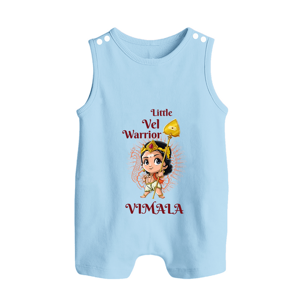 Little Vel Warrior Romper Suit | Personalized Baby Romper Suit for Lord Murugan - BABY BLUE - 0 - 5 Months Old (Chest 18")