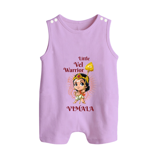 Little Vel Warrior - Customized Romper Suit For Babies With Name - LILAC - 0 - 5 Months Old (Chest 18")