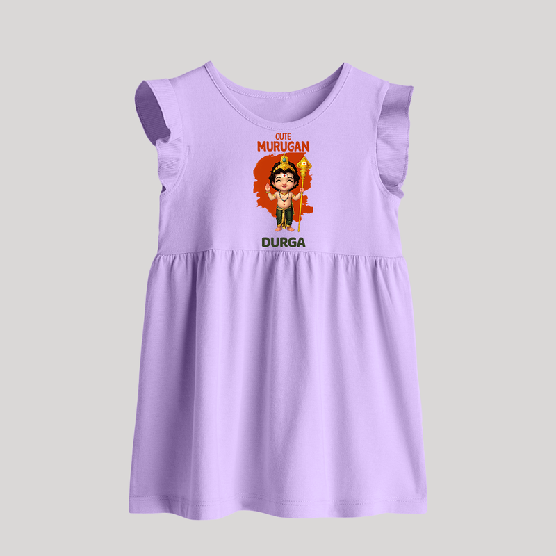 Cute Murugan Baby Frock | Custom Baby Frock for Murugan's Little Star - LILAC - 0 - 3 Months Old (Chest 17")