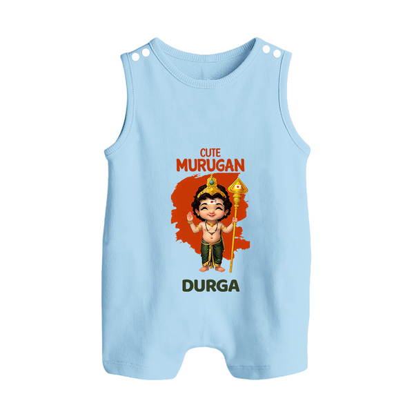 Cute Murugan Romper Suit | Custom Baby Romper Suit for Murugan's Little Star - BABY BLUE - 0 - 5 Months Old (Chest 18")