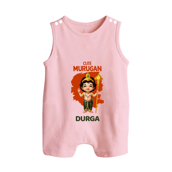 Cute Murugan Romper Suit | Custom Baby Romper Suit for Murugan's Little Star - BABY PINK - 0 - 5 Months Old (Chest 18")