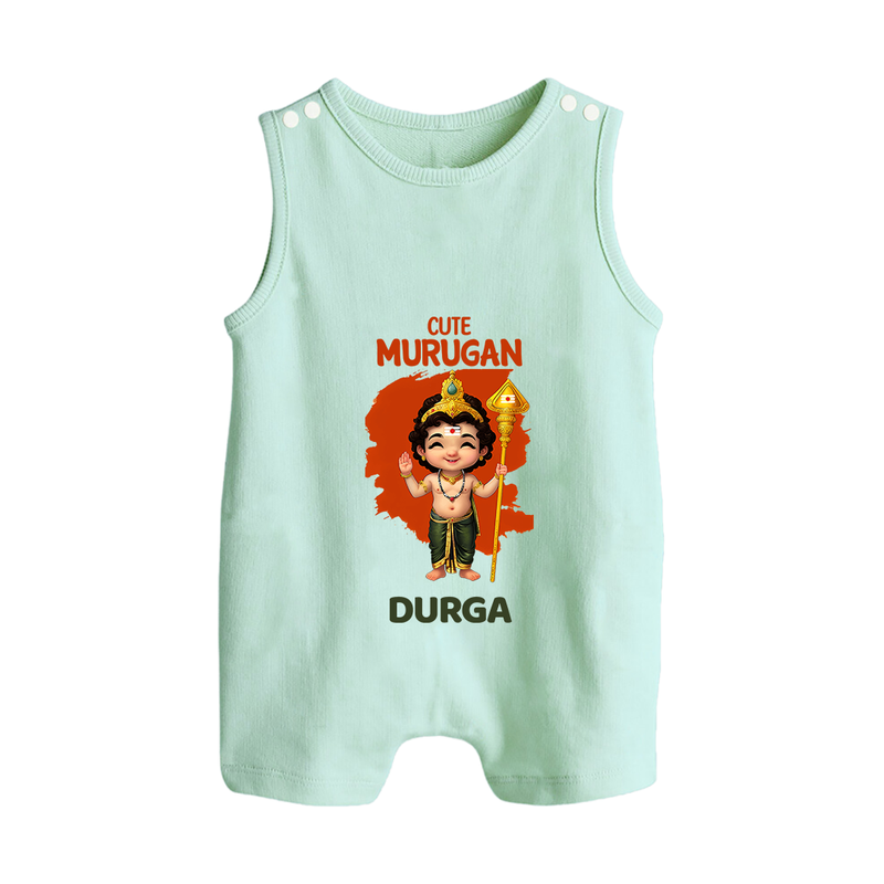 Cute Murugan Romper Suit | Custom Baby Romper Suit for Murugan's Little Star - MINT GREEN - 0 - 5 Months Old (Chest 18")