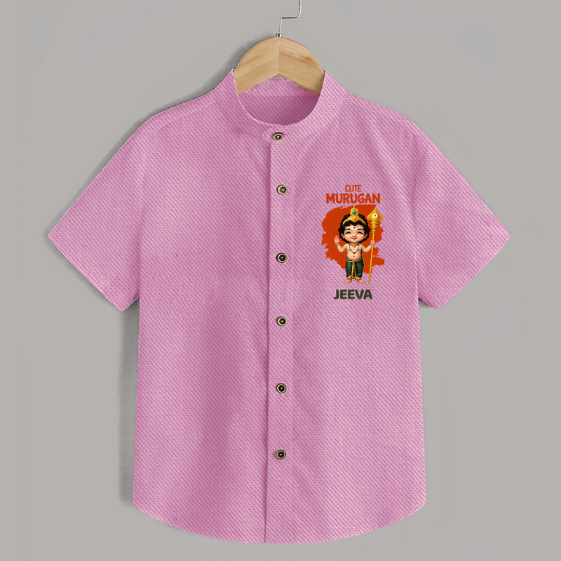 Cute Murugan Shirt | Custom Baby Shirt for Murugan's Little Star - BABY PINK - 0 - 6 Months Old (Chest 23")