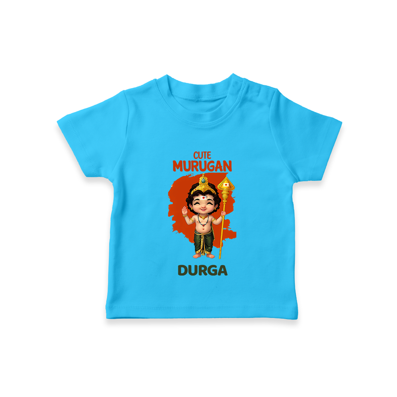 Cute Murugan T-Shirt | Custom Baby T-Shirt for Murugan's Little Star - SKY BLUE - 0-5 Months Old (Chest 17")